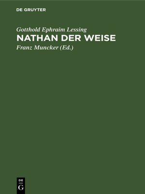 cover image of Nathan der Weise